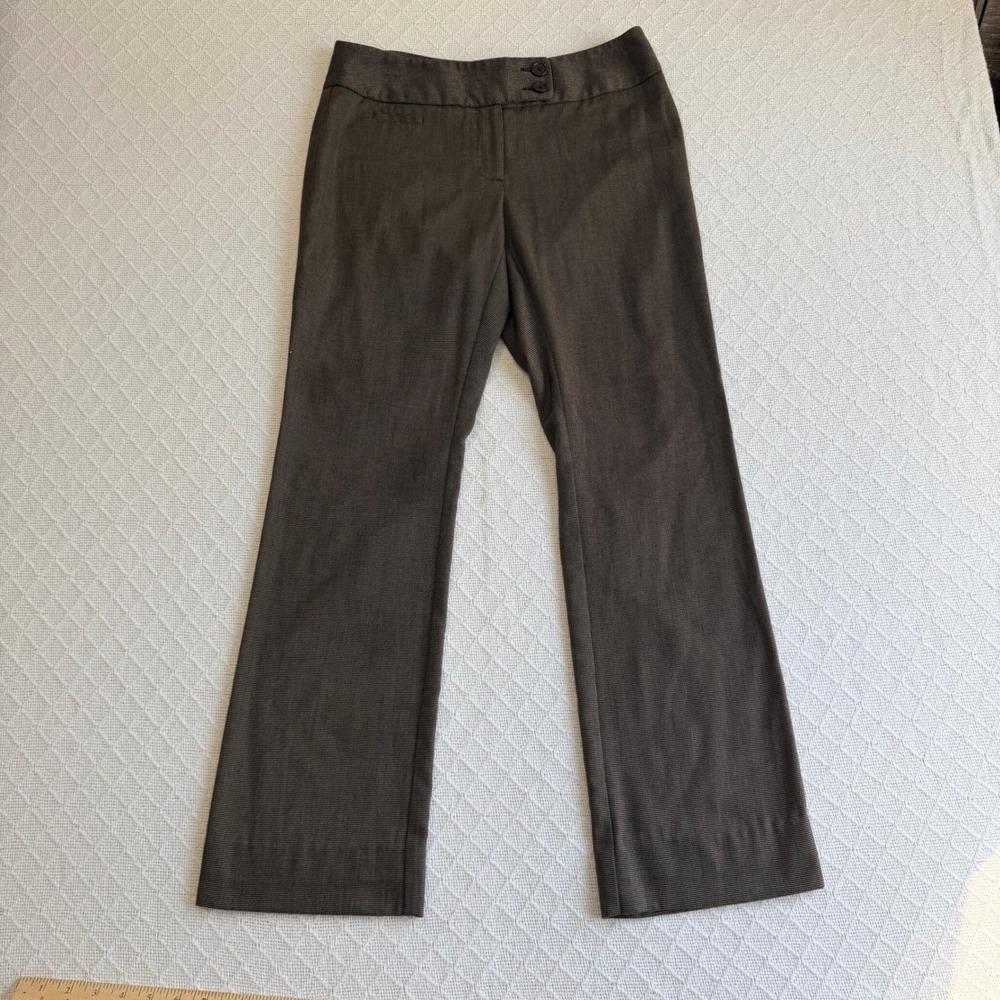 Apt 9 Modern Fit Brown Micro Pattern Dress Pants Trousers Womens Size 4